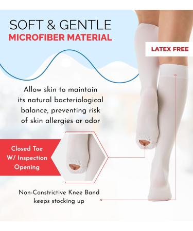 ITA-MED Anti-Embolism Knee High Compression Socks 18mmHg - Men & Women, 2XL - Buy Online on GoSupps.com