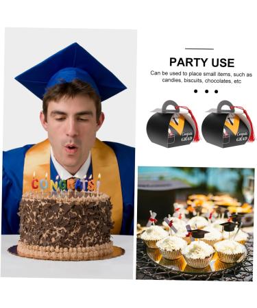 VILLCASE Graduation Favors Mini Chocolates 50pcs Boxes Graduation Hat Candy Box Paper Bride Gift Graduation Season Grad Cap Decorations Party Candy Holder 1 count (Pack of 1) Red - Buy Online on GoSupps.com