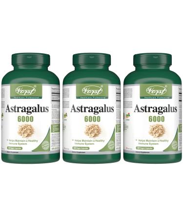 VORST Astragalus 6000mg Raw Equivalent (1500mg With 4:1 Extract Ratio) 180 Vegan Capsules | Supplement for Boosting Immune System | Root Powder Pills | 3 Bottles 1 count (Pack of 540)