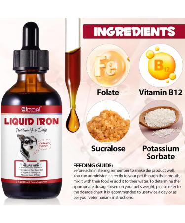 Liquid Iron Supplements for Dogs - with Folate and B12 Supplements Anemia Promotes Blood Health Oxygen Supply and Blood Cell Formation Increase Low Energy Levels Lethargy - 2 oz - Buy Online on GoSupps.com