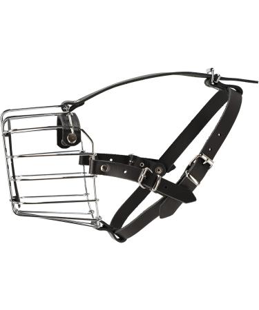 Dingo Metal Muzzle No.8 - Wire Muzzle for Dog Training | Handcrafted Adjustable Leather Strap for Comfort | Ideal for Boxers - 14010 - Buy Online on GoSupps.com