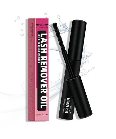 PRO Cluster Lash Glue Remover 10 ML Lash Remover DIY Eyelash Extension Remover Eye Makeup Cleanser Easy Removal of Cluster Eyelashes Gentle Soothing Nourishing Self-Use Oil Texture 10ML 10.00 ml (Pack of 1) Oil Removal