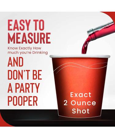 2oz Red Paper Disposable Shot Glasses for Jello Shots & Parties - Crack-Free Hard Plastic Alternative - Buy Online on GoSupps.com