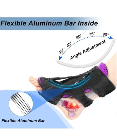 Adjustable Night Splint for Plantar Fasciitis & Achilles Tendonitis | Foot Pain Relief Boot for Fascia Tendon & Arch Pain Treatment - Buy Online on GoSupps.com