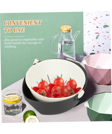 Zerodeko Storage Baskets Fruit Wash Strainer Colander Kitchen Basket Fruit Basket Household Vegetable Basket 28 12.3CM White - Buy Online on GoSupps.com