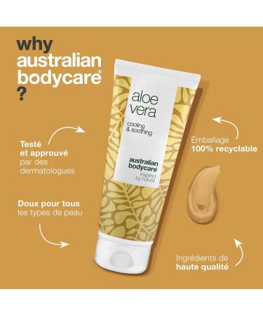 Gel d'Aloe Vera Australian Bodycare (100 ml) | Lotion Apr s-Soleil l'Huile Naturelle d'Aloe Vera et d'Arbre Th | Hydratant pour D mangeaisons Peau Irrit e Coups de Soleil et Egratignures  - Buy Online on GoSupps.com