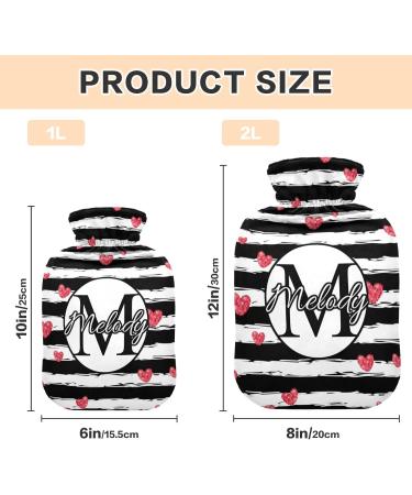 Personalized Valentine's Day Hot Water Bottles - Custom Hearts Hot Bottle for Pain Relief Bed Warmers & Heating Pillows - 1L - Buy Online on GoSupps.com