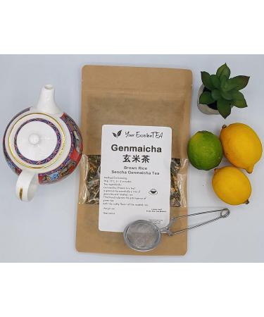 Genmaicha Brown Rice Sencha Green Loose Leaf Tea - 100g | Your ExcellenTEA - Buy Online on GoSupps.com