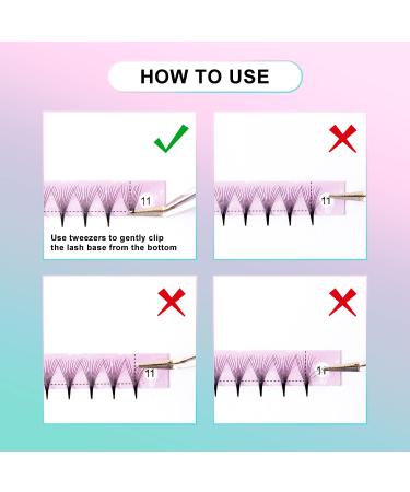 Russian Volume Eyelash Extensions 10D 0.07 D 8-15mm - Middle Stem, Heat Bonded Premade Fans - Volume Lash Supplies - Buy Online on GoSupps.com