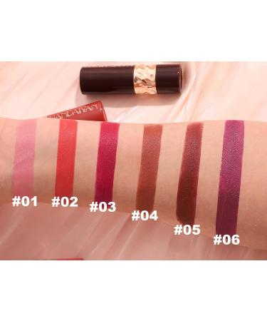 Matte Lipstick Set - 6 Velvet Smooth Colors | Long Lasting Waterproof Non-Stick Cup | Perfect Nude Lip Makeup Gift Box - Buy Online on GoSupps.com