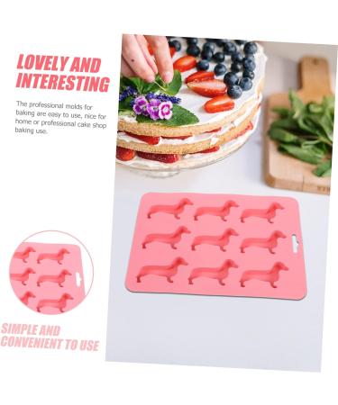 Milisten 2pcs Puppy Candy Molds De Silicona para Gelatinas Molde De Silicona para Resina Silicone Chocolate Mold Silicone Candy Mold Chocolate Molds Silica Gel Baking Supplies Cookie Pink 23X16CM - Buy Online on GoSupps.com