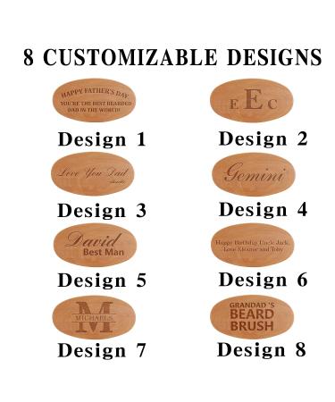 Personalized Beard Brush for Men | Pure Boar Bristle Pocket Brush - Perfect Gift for Husband Dad & Grandfather - Buy Online on GoSupps.com
