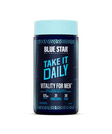 Blue Star Nutraceuticals VITALITY FOR MEN - Multivitamin & Mineral formula for Men who workout w/Ashwagandha and B-vitamins - Energy You ll Notice - 90 Veggie Capsules