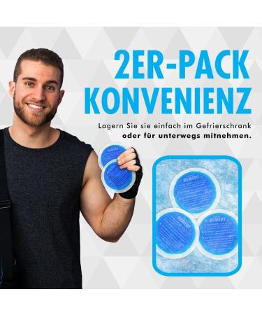 Perfect Remedy Cooling Pads - Reusable Gel Packs for Pain Relief | Injury Recovery & Heat Compresses - Ideal for Knees Back Neck & Ankle (Blue Round) - Buy Online on GoSupps.com