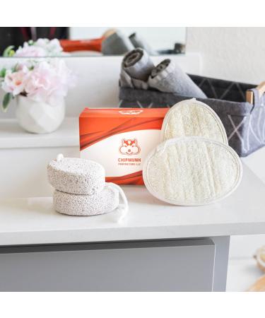 Natural Loofah Pumice Stone for Feet | Body Scrubber & Exfoliating Foot File - Buy Online on GoSupps.com