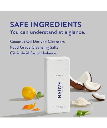 Naturally Derived Unscented Body Wash for Women & Men - 2 Pack 11.5oz - Sulfate, Paraben, and Dye Free - Buy Online on GoSupps.com