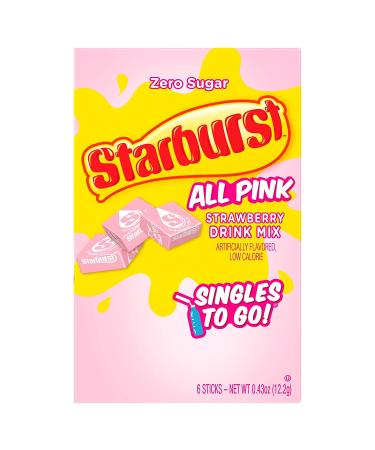 Starburst Singles To Go Strawberry Pink Drink Mix - 18 Servings, Sugar-Free Powdered Drink, Pack of 3 - Buy Online on GoSupps.com