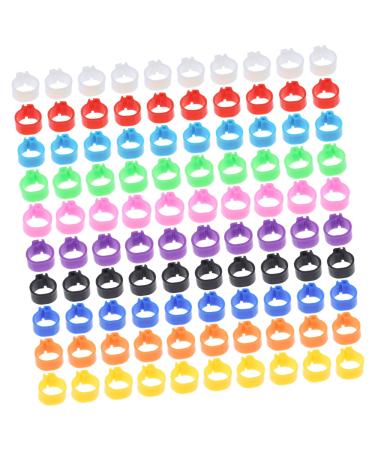 Kisangel 200 pcs Pigeon Dove Pet Color Mixted Band Identification Mm Leg Chicks Bird Birds on Plastic Quail 1.3X1.3CMx2pcs Assorted Colorx2pcs