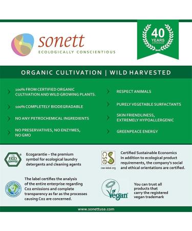 Sonett Organic Stain Remover Spray for Clothes - Effective Against Fruit Cocoa Ballpoint & Grease Stains - Delicate Textiles 3.4 fl. oz (Pack of 1 - Buy Online on GoSupps.com