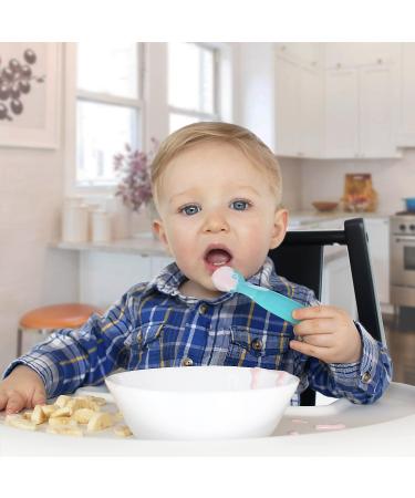 ChooMee FlexiDip Baby Spoons | BPA-Free Silicone | Baby Led Weaning Utensils | Pediatrician Approved | 2 Pack (Aqua Green) - Buy Online on GoSupps.com