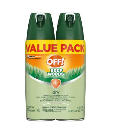 OFF! Deep Woods Insect Repellent Aerosol, Dry, Non-Greasy Formula, Bug Spray with Long Lasting Protection from Mosquitoes, 8 oz (Pack of 2) - Buy Online on GoSupps.com