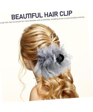 Ipetboom Large Hair Clips Pearl Organza Flower Hair Clip Hair Barrettes Hair Clips Hair Accessories Tiara Hair Pin Large Clips for Hair Womens Hairpin Back of Head Big Hairpin Miss Metal - Buy Online on GoSupps.com