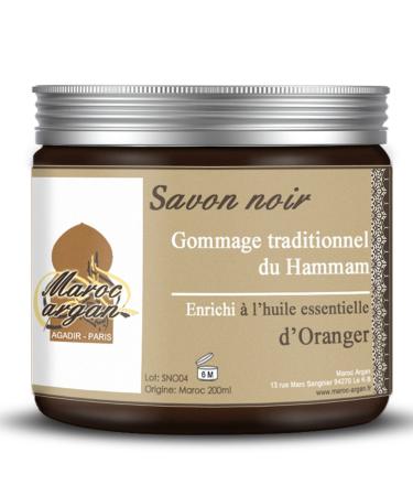 Traditional Orange Black Soap Scrub 100% Natural 250g