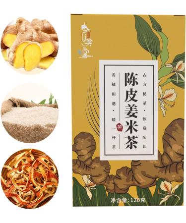 DEWIN Orange Peel Ginger Rice Tea 120g Ginger Tea 20 Packs Orange Peel Rice with Independent Triangle Tea Bag Healthy Teabags for Home Party - Buy Online on GoSupps.com