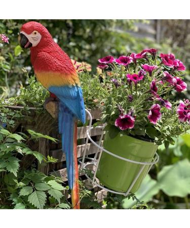 Garden Outdoor Decorative Resin Craft Simulation Parrot Decoration Ornaments Outdoor Garden Parrot Pendant Bird Animal Sculpture Decor Ornament - Buy Online on GoSupps.com