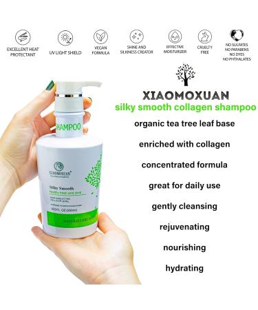 Xiaomoxuan Natural Tea Tree Collagen Shampoo & Hair Mask Set - Hydrating & Repairing for Dry Damaged Color-Treated Hair - Sulfate & Paraben Free for All Hair Types - Buy Online on GoSupps.com