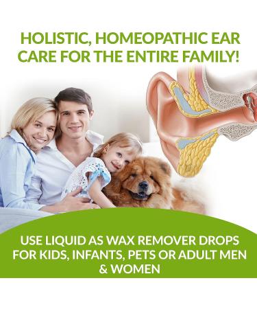 Organic Ear Wax Remover Drops - Natural Ear Wax Cleaner for Kids, Adults & Babies - Earwax Removal Liquid for Earache Relief & Infection Prevention - Made in USA - Buy Online on GoSupps.com