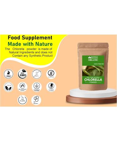 Organic Chlorella Powder 100% Pure Natural 200 Gram / 7.05 oz 200 Gram / 7.05 Ounce - Buy Online on GoSupps.com