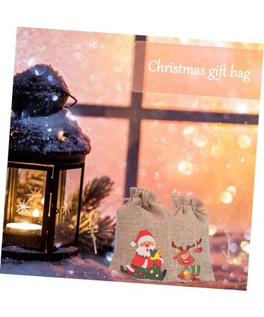 KOMBIUDA 6pcs Christmas Sack Bags Drawstring Christmas Bag Multipurpose Storage Bags Elk Burlap Bag - Buy Online on GoSupps.com