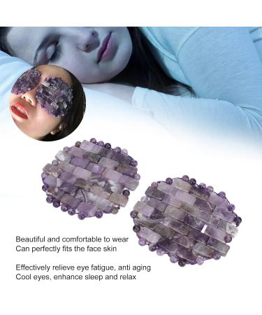 ZJchao Jade Eye Mask - Amethyst & Quartz Stone Reusable Pack for Dark Circles & Wrinkles - Buy Online on GoSupps.com