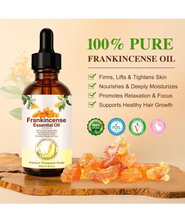 Frankincense Essential Oil Pure & Natural Premium Frankincense Oil for Face Hair Care Body Home Diffusers Aromatherapy Massage and Humidifiers 2.02 Fl.Oz/60 ML 2.02 Fl Oz (Pack of 1) - Buy Online on GoSupps.com