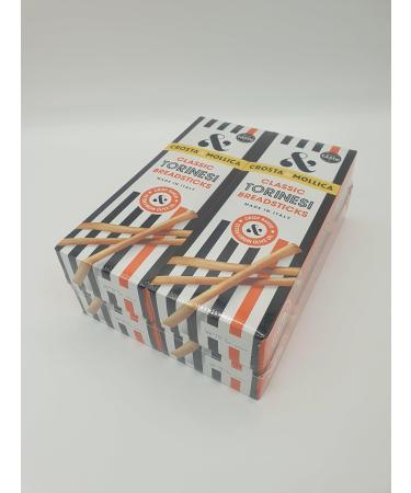 Crosta & Mollica 4 x 120g Torinesi Breadsticks Classic Italian Grissini Breadsticks Crisp Baked with Extra Virgin Oil Original Italian appetiser. By Limitless Essentials - Buy Online on GoSupps.com