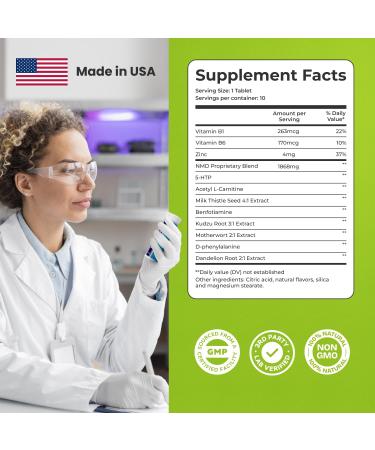 NoMoreDrinks Anti Alcohol Craving Supplement | Liver Detox & Combat Cravings | Energy Support Alcohol Replacement Drink | Organic Milk Thistle Supplement & Dandelion Root & 5HTP | (10) Energy Pills - Buy Online on GoSupps.com