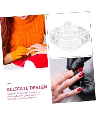 PRETYZOOM Glass Jar Candy Jar Decor Nail Dish Cups with Lids Dish for Acrylic Nails Nail Liquid Holder Nail Art Dish Nail Accessories Nail Art Accessories Nail Cups Glass Food Nail Supplies 1 - Buy Online on GoSupps.com