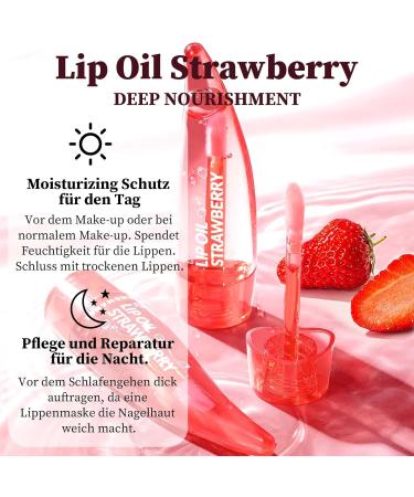 Clawrex Kleurverandering Lip Oil Strawberry Color Changing Lipgloss Moisturizing Lip Oil - Buy Online on GoSupps.com