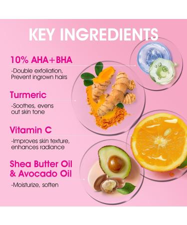 Riso Della Corte Ba Bikini Scrub with 10 AHA+BHA and turmeric for the armpit area removes ingrown hairs and razor bumps hydrates and nourishes the skin evens the complexion exfoliates 220 g - Buy Online on GoSupps.com