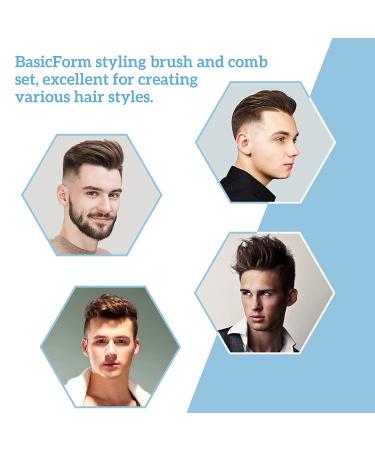 Men's Hair Styling Set - Vent Brush, Round Hair Roller, Comb for Quiff, Pompadour, Slicked-back, Undercut - Buy Online on GoSupps.com