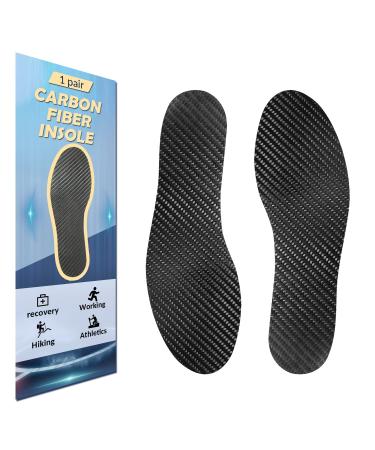 Carbon Fiber Insole 1 Pair Rigid Insert for Arthritis  Turf Toe  Hallux Limitus  Hallux Rigidus  Foot Fractures  Morton Toe  Foot Pain Relief (9.64inch  Women s Size 9-9.5  Men s 8-8.5) 9.64 Inch  Women s size 9-9.5  Men...