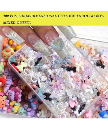 SHIYUAN 400Pcs Nail Charms 3D Nail Charms in Various Styles and Shapes Nail Art Gems Suitable for Manicure and DIY Creative Jewelry - Buy Online on GoSupps.com