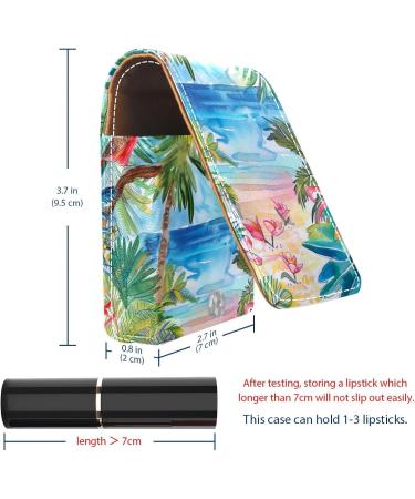 Buy Travel Lipstick Organizer Case - Portable Makeup Bag with Mirror | Tropical Retro Beach Flowers H442j1cscg - International Shipping Available - Buy Online on GoSupps.com
