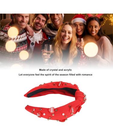 Rhinestone Knotted Jeweled Headband Elegant Rhinestone Hair Band Ornament for Bridal Shower (Red) - Buy Online on GoSupps.com