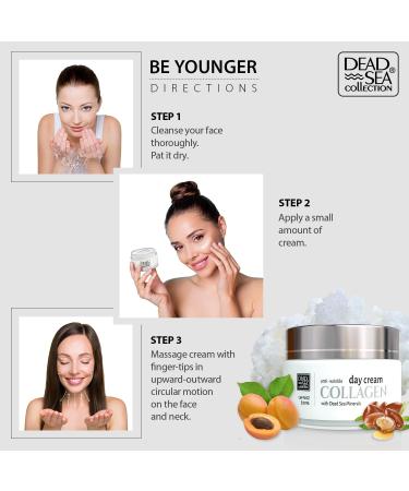 Dead Sea Collection Anti Wrinkle Collagen Day Face Cream - Skin Care Essential Face Cream for Women and Men - 50ml Face Moisturizer for All Skin Types Collagen Boost - Buy Online on GoSupps.com