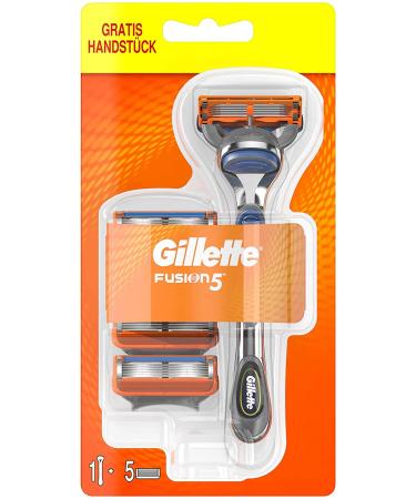 Gillette Fusion 5 razor men with trimmer blade for precision and lubricating coating razor + 5 razor blades