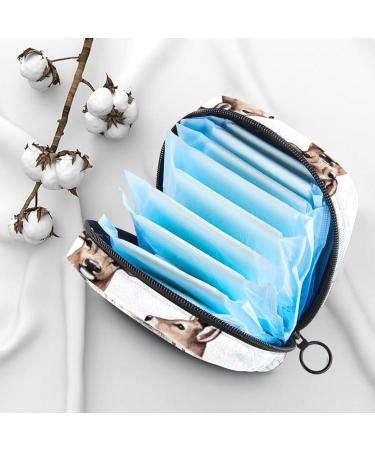 Menstruation Upholstered Bag for Women & Girls - Zippered Collectible for Tampons - Merry Christmas Santa Claus Design - 4.7x6.6x6.6 in - Buy Online on GoSupps.com