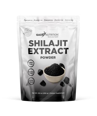 Gade Nutrition Shilajit Extract Powder Concentrated | 250g (8.8 oz), 500mg per Serving (Equivalent to 5,000 mg of shilajit Powder), 500 Servings| Rich in fulvic Acid and Minerals | USA Made